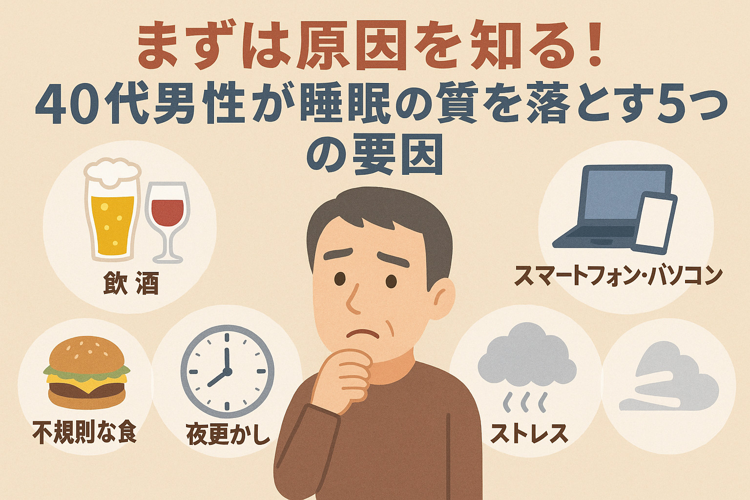 40代 男性 睡眠 改善 方法