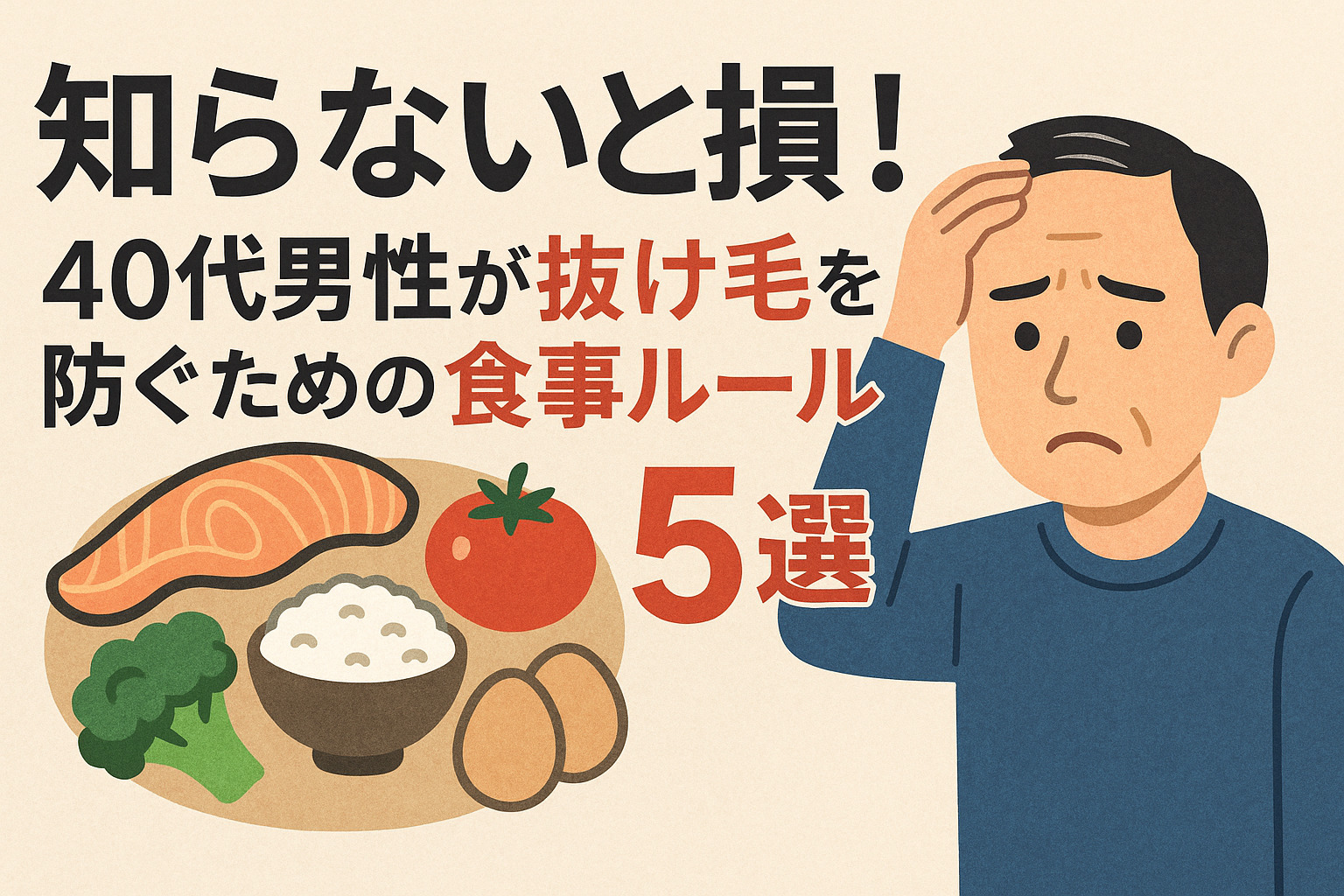 40代 男性 抜け毛 食事