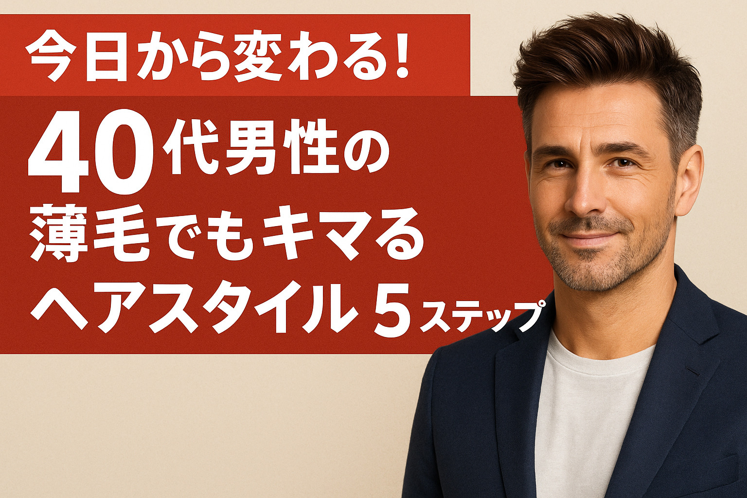 40代 男性 ヘアスタイル 薄毛